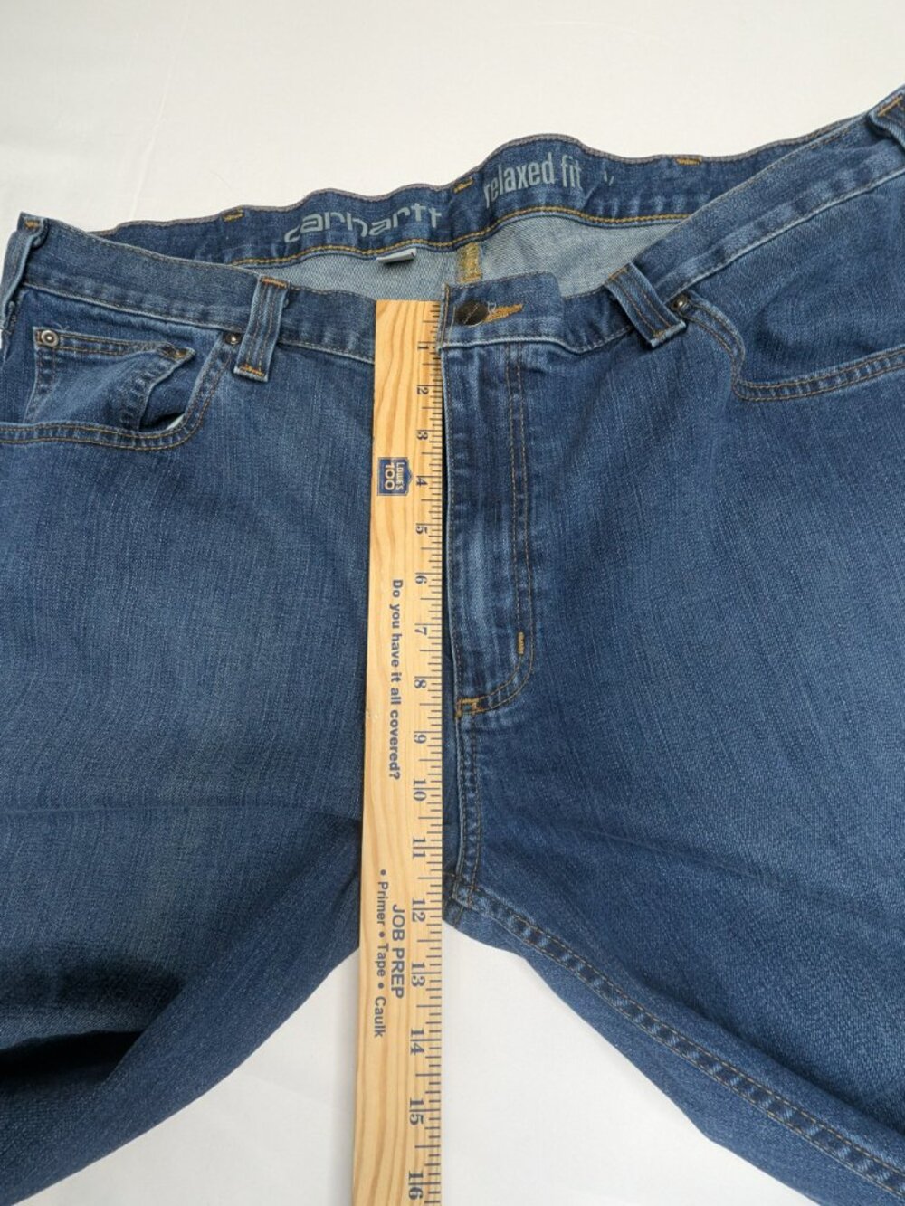 Carhartt Men's Relaxed Straight Rugged Flex Work Jeans 40x30 Blue - Picture 4 of 12